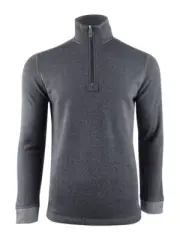 Tommy Bahama Men's Cozy Cove Half-Zip Sweatshirt (S, Dark Cobalt Heather)