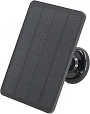 10W Solar Panel for Security Camera, 6V Waterproof Solar with 9.8ft Cable & 360° Adjustable Bracket, Solar Power Supply for Arlo Pro 3 for Pro 4 (Black)