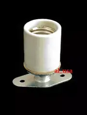 Steampunk Industrial Lamp holder SURFACE MOUNT. Porcelain Lamp Socket.