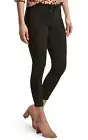 Hue Women Black Microsuede Lace Up Skimmer Leggings XS 0 2 M 8 10 U19333 NWT