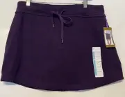 NEW ladies size large Z by Zobha skort purple knit plum spacedye L