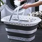 Collapsible Laundry Basket - 41L Foldable Plastic Laundry Hamper with Handles...