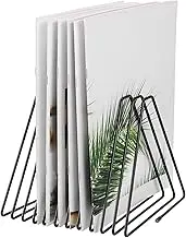 KALLORY Triangle Desktop File Organizer Expandable Slot Book Holder for Office Home Adjustable Widths Enhanced Stability Versatile Storage for Magazines Documents