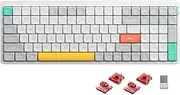 Nuphy Air96 v2 Mechanical Keyboard QMK/VIA, 96% Low Profile Wireless Keyboard, Bluetooth 5.1, 2.4GHz and Wired Connection, Compatible with Windows and Mac OS - Ionic White Switch Cowberry