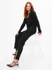 NWT GAP Mid Rise Split Flare Ribbed Sweater Pants True Black Women's L Tall/LT