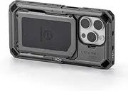 TILTA Khronos Phone Cage for iPhone 15 Pro, Aluminum Alloy Mobile Video Rig, Smartphone Case Stabilizer for Video Recording/YouTube/Live Streaming/Vlog/Videography - Space Gray TK-IP15-PFC-SG