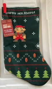 Nintendo Super Mario Bros. Retro Stocking - NEW, FREE SHIPPING!