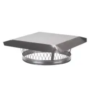 HY-C LC14 Round Stainless Steel Clamp on Single Flue Liner Chimney Cap, 14 Inch
