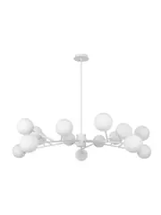 Orion 15 Light Pendant in Chalk with Frosted Opal Glass