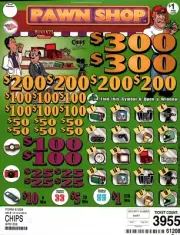 Pull Tab Tickets - Chip Tickets - Game - Pick Board - Pawn Shop