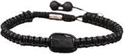 [AELOUS] Fashion Braided Bracelets - Handmade Woven Bracelet Vintage 6Mm Stone Tourmaline Crystal Charm Braided Bracelets Adjustable Black Rope Lucky Amulet Bangle Jewelry Clothing Acce