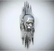 Love Heart 3D Effect Wall Art decor Abstract Metal Figure Sculpture Canvas Painting Hanging Modern Abstract hug Lovers Artwork for Living Room No Frame