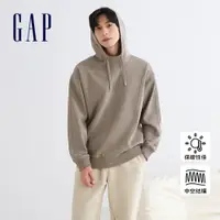 在飛比找蝦皮商城優惠-Gap 男裝 Logo帽T 空氣三明治系列-灰棕色(8412