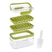 Ice Tray Pressed Ice Storage Box Freezer Square Ice-Cube Mold with Lid Home6442