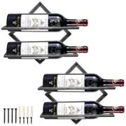 2Pcs Metal Wall Mounted Wine Holder Stemware Glass Rack, Collapsible Hanging ...