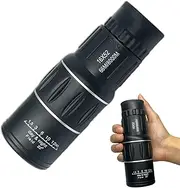 16x52 High Power Monocular Telescope for Adults - HD Zoom BAK-4 Prism with Dual Focus System, Waterproof Spotting Scope for Bird Watching Hunting Camping, Compact Travel Accessories (Ideal Gift Set)