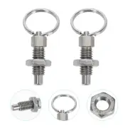 2 Pcs Replacement Parts Spring Plunger Stainless Steel Positioning Pin Loaded