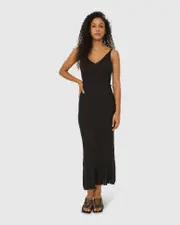 [Belle & Bloom] Sweet Nothings Midi Knitted Dress - Black