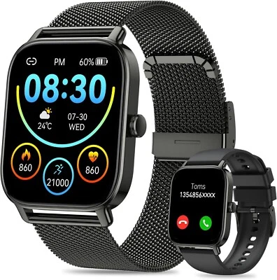 Smart Watch for Men Women Fitness: Bluetooth Make Answer Call Digital Mens watch