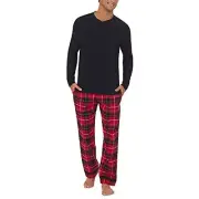 Bedhead - Men's Henley Flannel PJ Set - Nicholas Plaid - X-Large