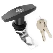 Rear Fixing T Handle Lock Tool Box Garage Door Lock with Keys for Trailer Carava