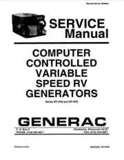 GENERAC COMPUTER CONTROLLED VAR SPEED RV GENERATORS SERVICE MANUAL