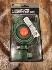 Extension Cord 9 Foot Operated Switch 3 Outlet Indoor Cord Green