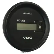 VDO Cockpit Marine 52mm (2-1/16"") LCD Hourmeter - Black Dial/Chrome Bezel
