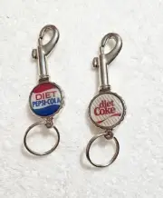 2- keychain bottle openers, Pepsi-Cola, Coke. soda pop.