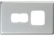 HPM Excel Single Powerpoint + Extra Switch Matt Silver Metal Cover | XL787/XPLMS