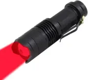 High Power Red LED Flashlight - Powerful Single Mode Light Torch for