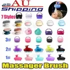Silicone Hair Scalp Massager Shampoo Brush Shower Comb Dandruff Exfoliate Remove