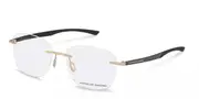 Porsche Design P8774 D0S2 Men's Glasses Gold Size 54 - Private Health Rebate - Blue Light Block Available