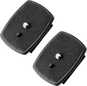 2 Pack QR Plate(43X43Mm) Quick Release Plate Replacement for Velbon Tripods CX-4