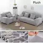 Thicken Elastic Sofa Cover Sectional Corner Slipcover 1/2/3/4 Seater Solid Color