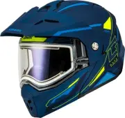 G-Max MD-74S Spectre Snow Helmet with Electric Shield (Medium, Matte Blue/Green)