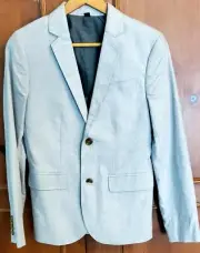 NWT J Crew Crewcuts Boys Gray Linen Blend Ludlow Blazer Size 14