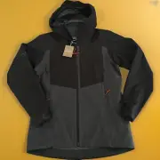 $229 ￼Patagonia Boulder Fork Rain Jacket Size Large Womens Forge Grey Full Zip