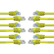 6x Cruxtec 0.3m CAT6/RJ45 Network Lead Cable LAN Ethernet Internet CAT 6 Cord YL
