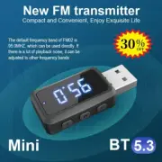 USB Car Bluetooth 5.3 FM Transmitter Receiver Handsfree Call Mini Usb Car Kit