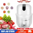 Electric Garlic Chopper 100/250ML Vegetable Food Slicer Grinder Blender Crusher