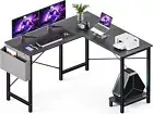 L-Shaped Corner Desk Computer Game Office Durable Laptop Workstation Save Space
