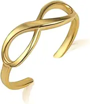 [Claddagh Gold] 10K and 14K Gold Infinity Toe Ring Available in Yellow, Rose and White Gold