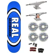 Real Premium Skateboard with Indy Trucks, Spitfire Wheels 8.5" Classic Oval
