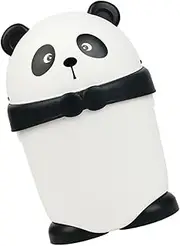WEKAMOS Cute Cartoon Panda Trash Bin Mini Cartoon Waste Can with Lid for Room Garbage Container for Home Decor for Bedroom Office Bathroom One