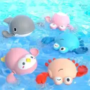 Cute Baby Bath Toys - Clockwork Swimming Animals Fun Water Play for Kids & Tod
