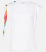 [Pucci] Pucci Iride cotton jersey T-shirt AU 14 white