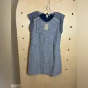 NWT Roxy Gurls Chambray Embroidered Boho Dress Size 16 XXL