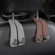 1pc Car Hook Seat Back Storage Hook Seat Back Double Hook Leather Car Holder