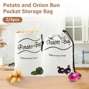 Potato Onion Storage Bag Drawstring Cotton Bags Reusable Vegetable Storage qrYEA